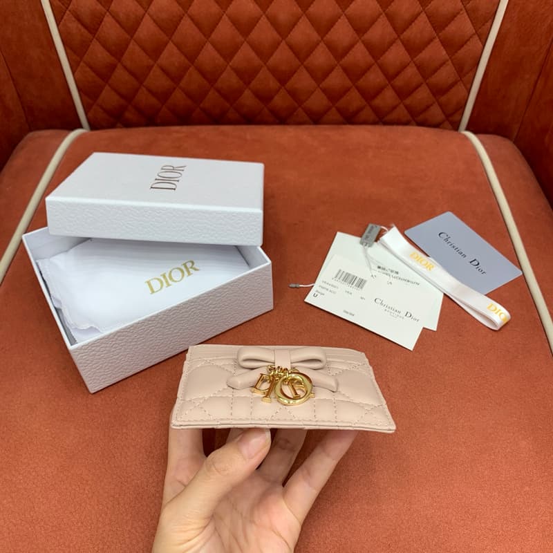 디올 레이디 디올 리본 카드지갑 (라피스카트르 라스타그램) 4