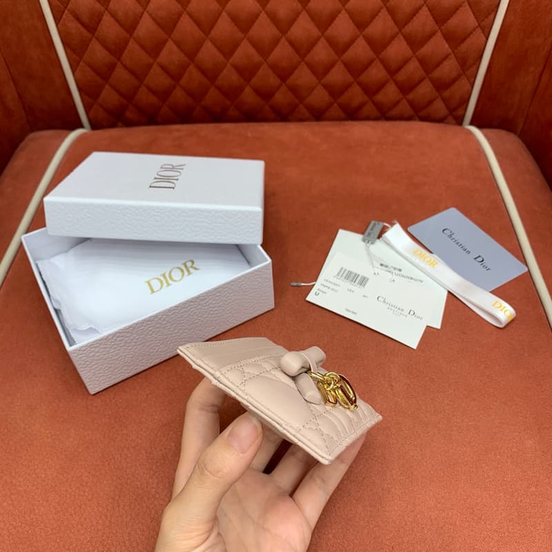 디올 레이디 디올 리본 카드지갑 (라피스카트르 라스타그램) 5