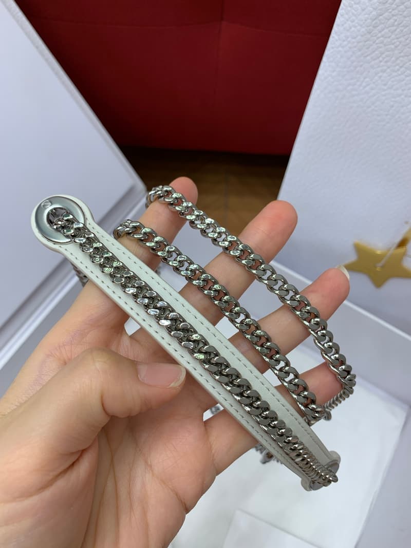 디올 레이디 디올 미니 (투톤 램스킨, 핑크X아이보리) 8