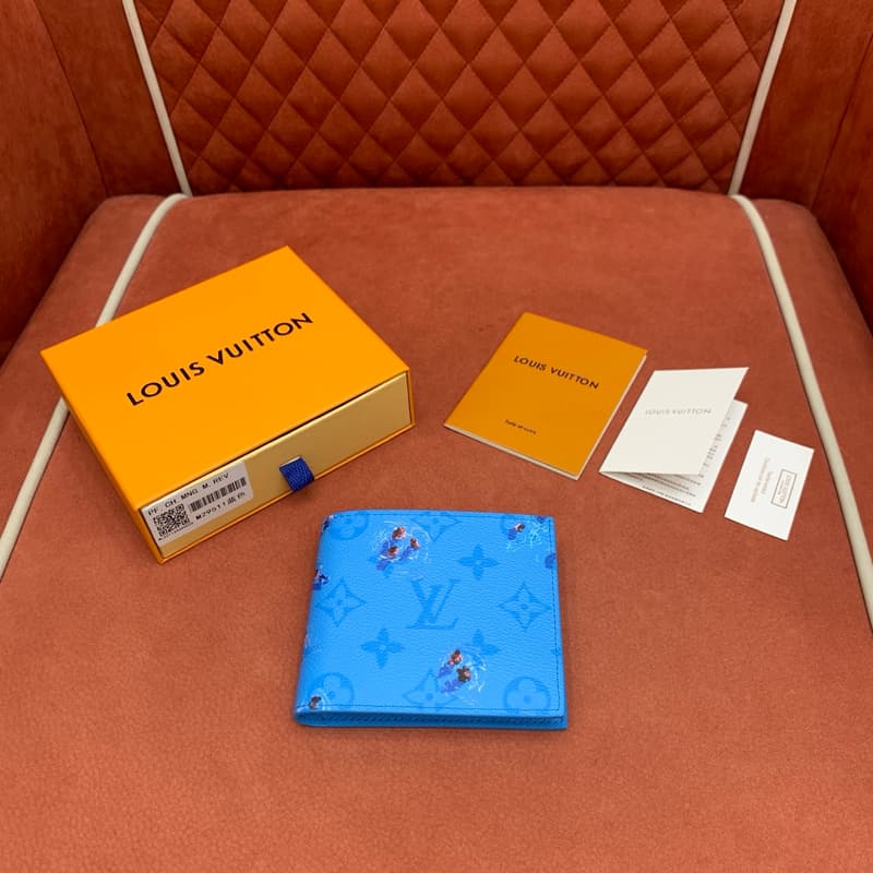 루이비통 마르코 반지갑 (블루 서프 모노그램) 상세 1