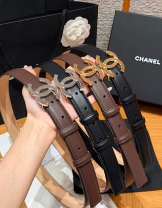 샤넬 클래식 더블 C 벨트 (스몰 카프스킨)