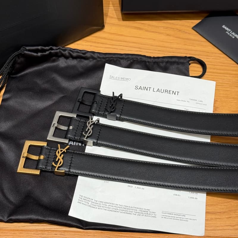 생로랑 YSL 스퀘어 버클 벨트 (카프스킨) 3