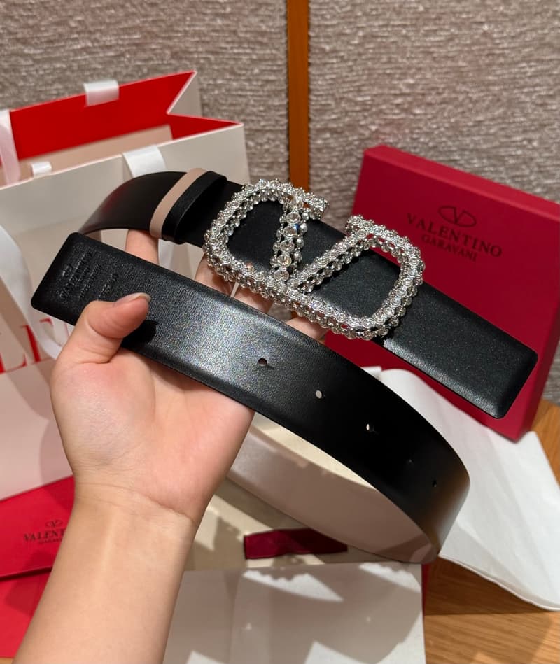 발렌티노 VLOGO 시그니처 크리스탈 리버서블 벨트 40mm 9
