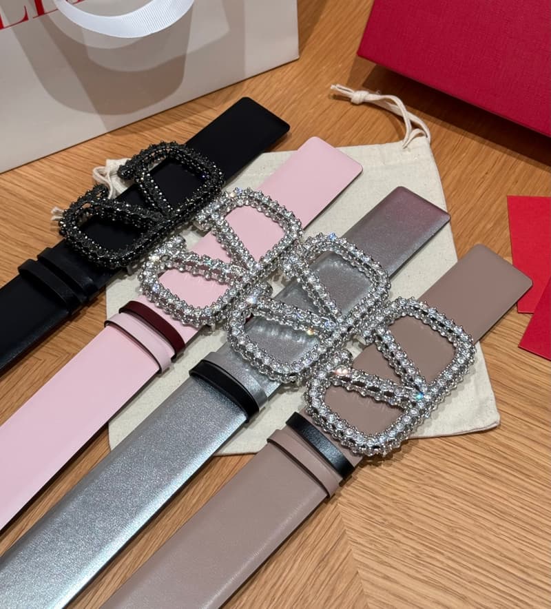 발렌티노 VLOGO 시그니처 크리스탈 리버시블 벨트 40mm 4