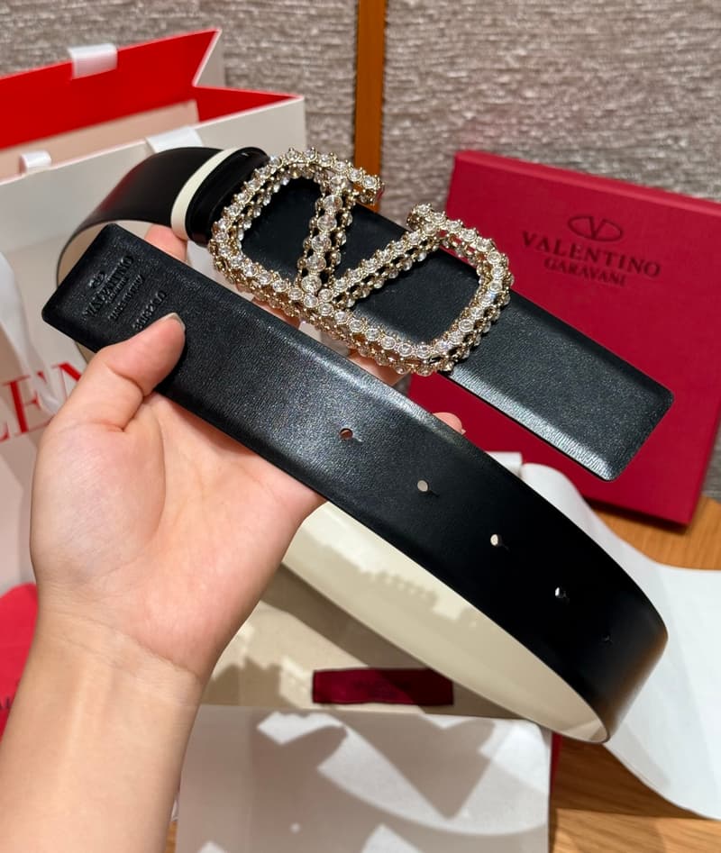 발렌티노 브이로고 시그니처 크리스탈 리버서블 벨트 40mm 9