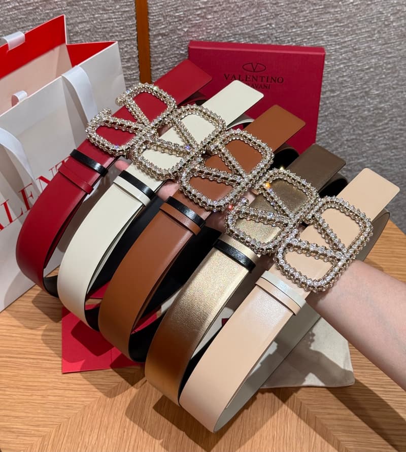발렌티노 VLOGO 시그니처 크리스탈 리버서블 벨트 40mm 상세 1