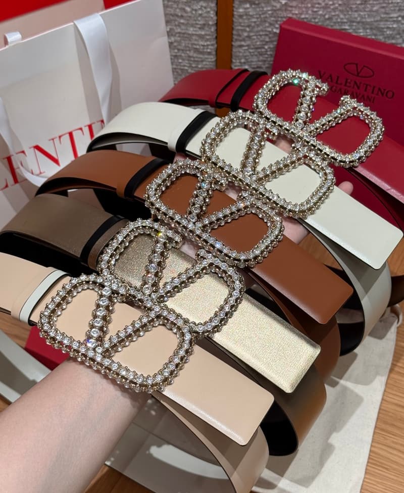 발렌티노 VLOGO 시그니처 크리스탈 리버서블 벨트 40mm 상세 2