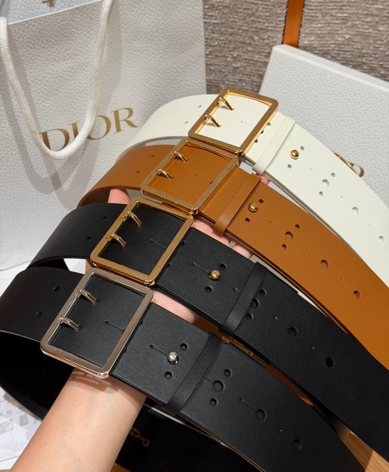 디올 와이드 웨스트 벨트 더블 핀 스퀘어 버클 65mm 상세 2