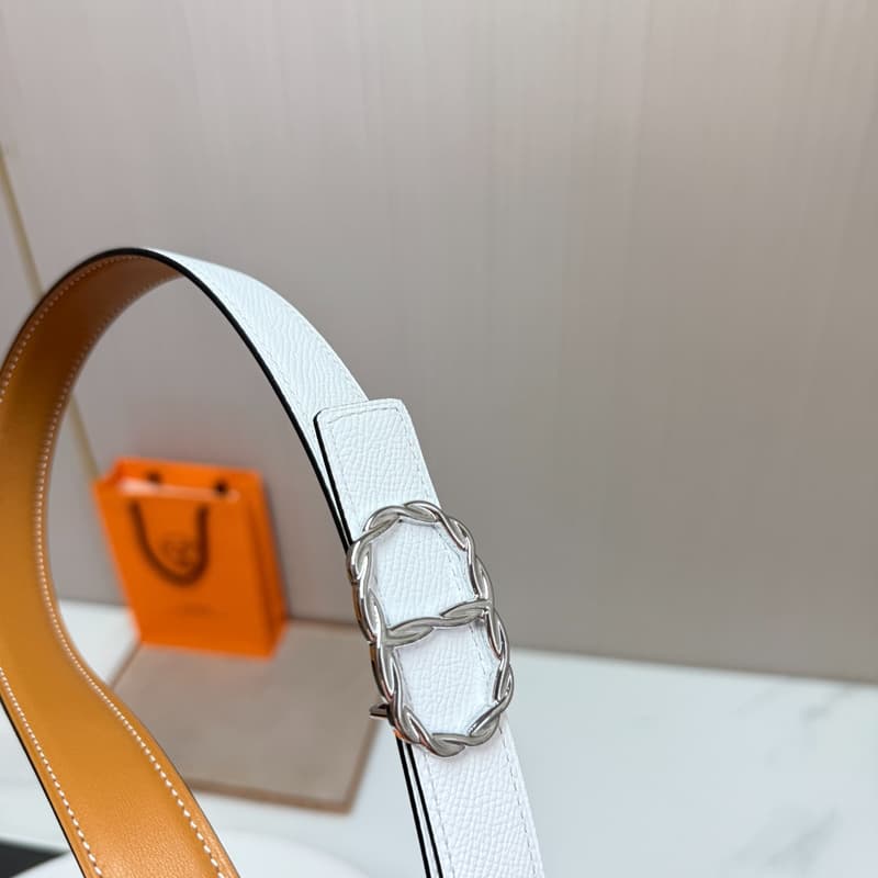 에르메스 리버시블 벨트 24mm (엡송 · 화이트/브라운) 상세 2