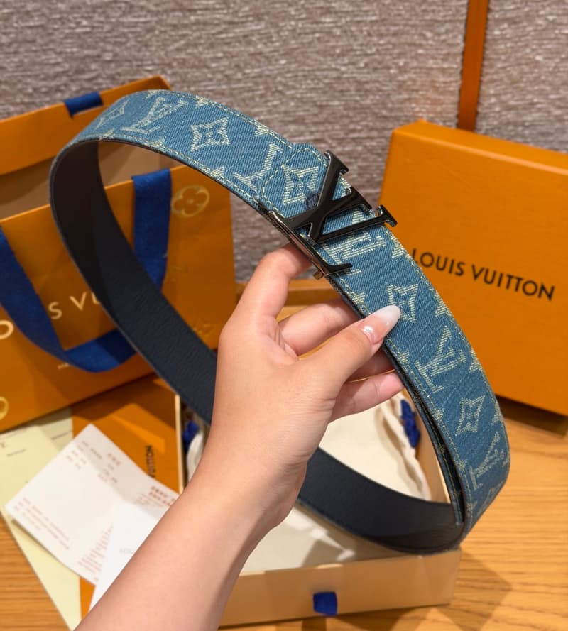 루이비통 디멘션 모노그램 에리티지 40MM 리버서블 벨트 (데님) 4