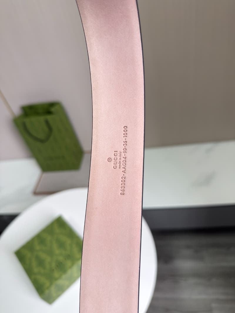 구찌 인터로킹 G 벨트 4.0cm (블랙 리버시블) 6