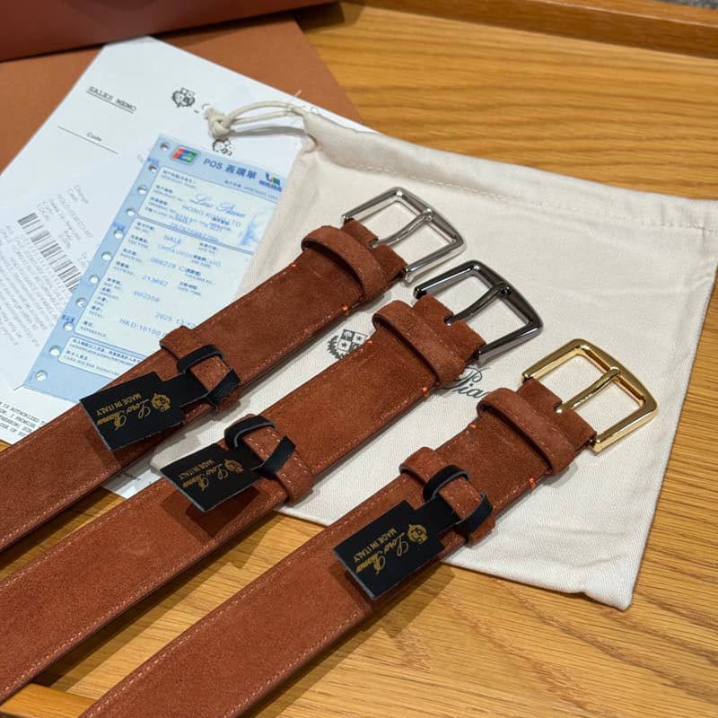 로로피아나 알사벨 35mm 남성 캐주얼 벨트 (스웨이드) 6