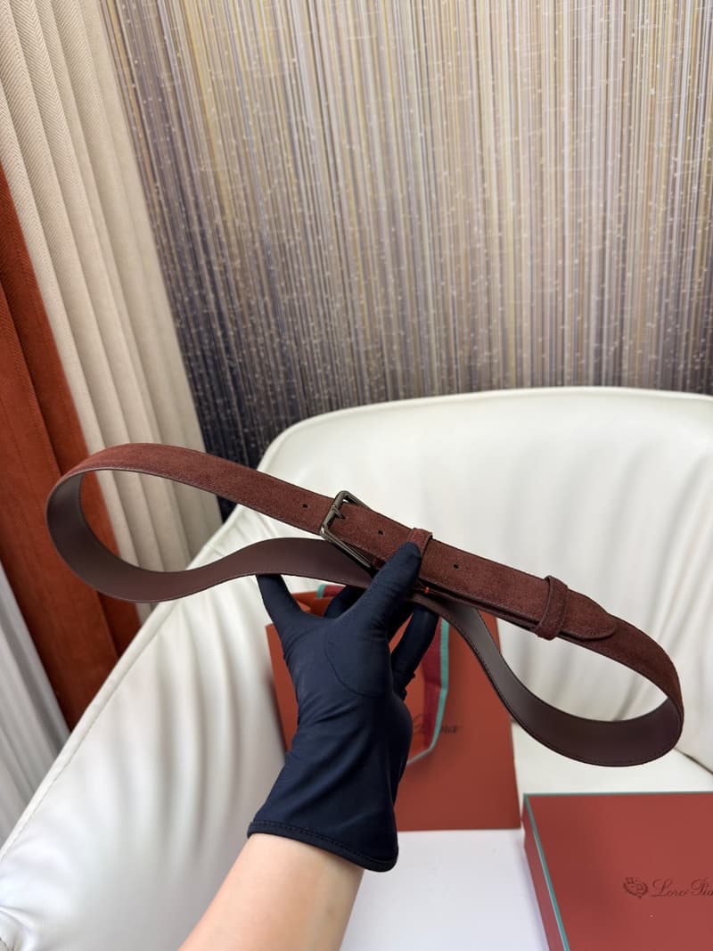 로로피아나 스웨이드 스퀘어 버클 벨트 (3.5cm) 7