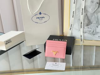 프라다 사피아노 카드지갑 (핑크)