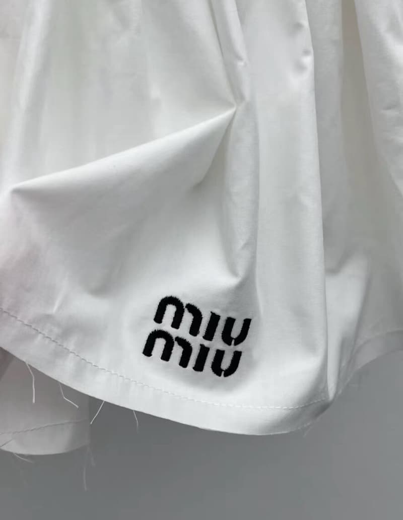 미우미우 拼接 抹胸 花苞 원피스 7