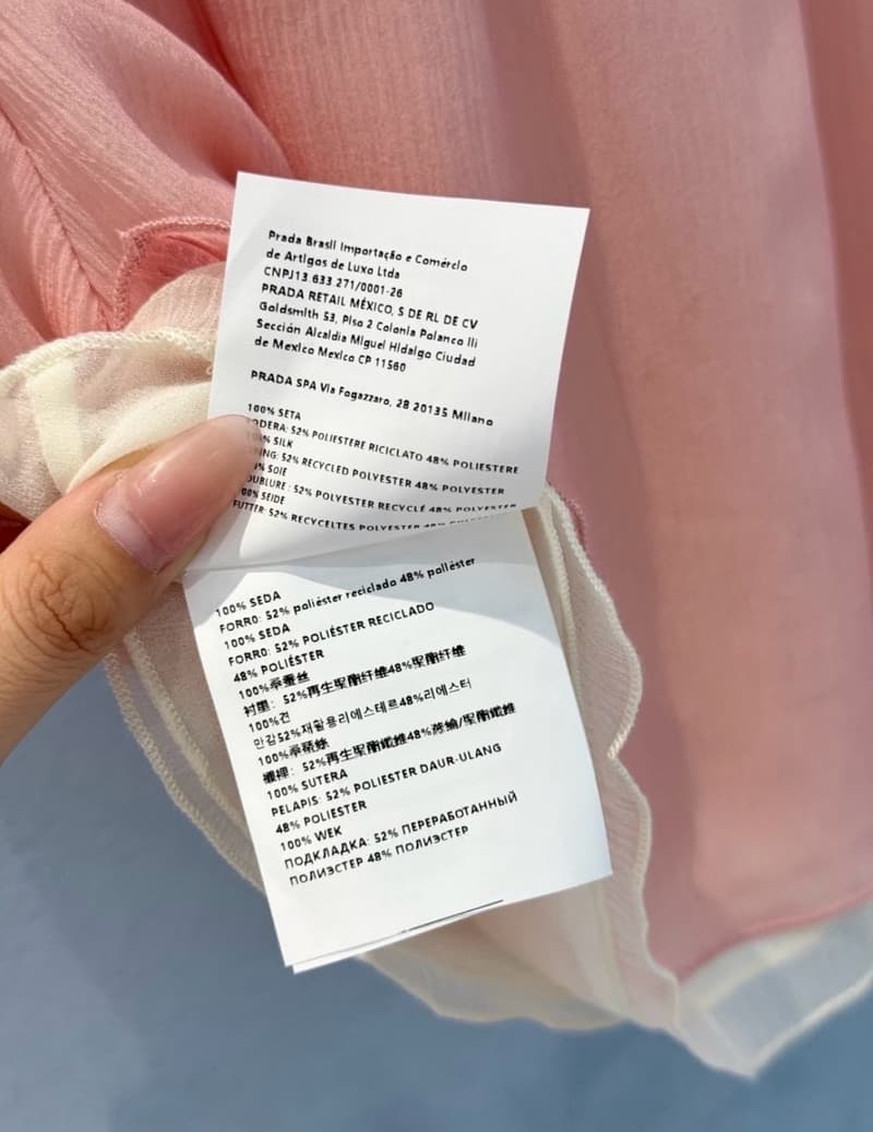 미우미우 핑크 柔纱 퍼프소매 크롭 블라우스 7
