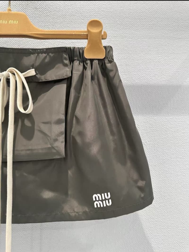미우미우 워크웨어 나일론 미니스커트 5