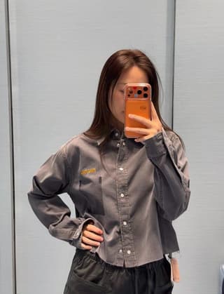 미우미우 做旧 그레이 워싱 숏 자켓