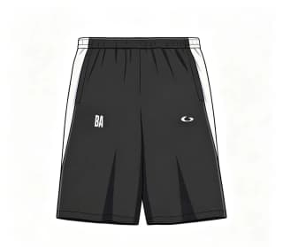 발렌시아가 x 뉴발란스 협업 중청 자수 반바지 (블랙)