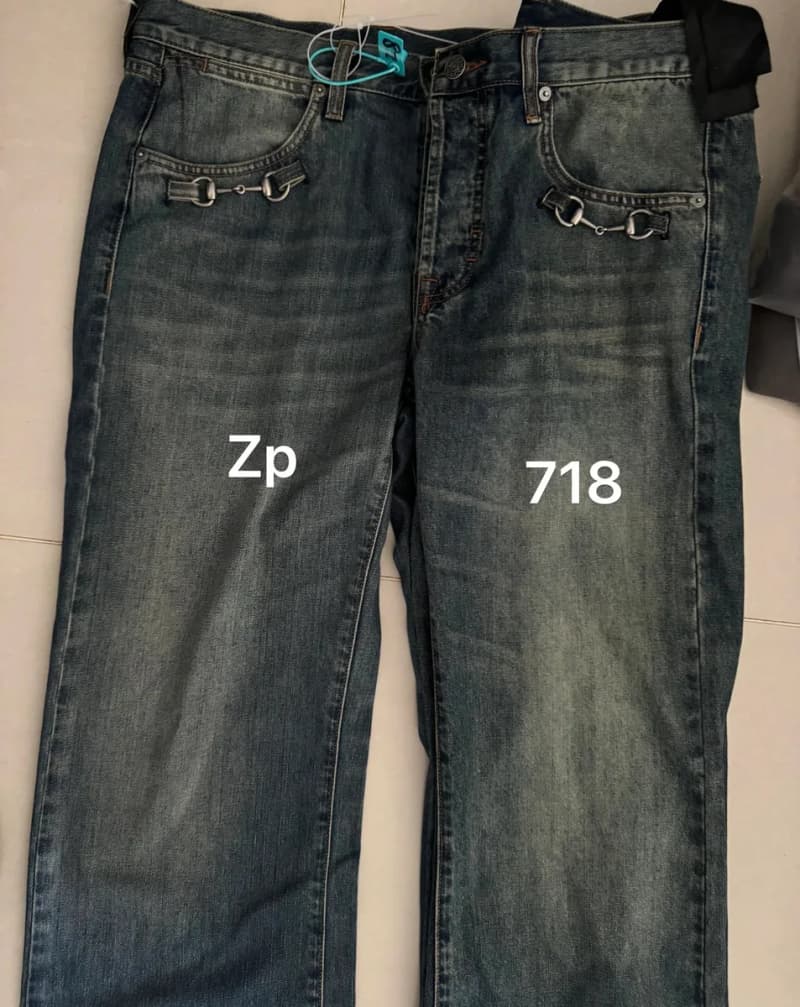 구찌 26SS 첫 선보임 더블 락 실버 도금 청바지 14