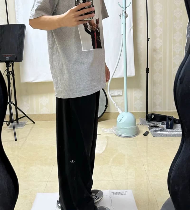 알로 스트레치 자카드 밴딩 트랙 팬츠 (블랙) 14
