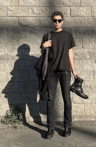 생로랑 D17 왁스코팅 부츠컷 진