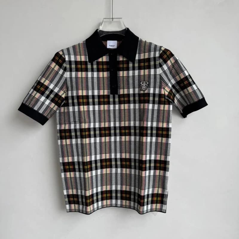 버버리 체크 카라 폴로 티셔츠 (반팔) 상세 1