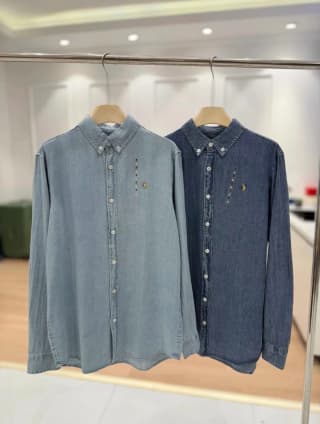 폴로 랄프로렌 포니 자수 데님 긴팔 셔츠
