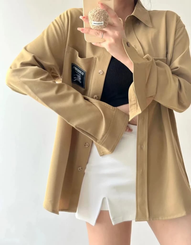 버버리 워 호스 패치 셔츠 자켓 9