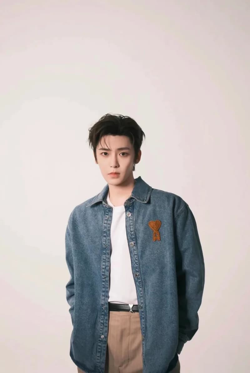 아미 니트 하트 로고 데님 자켓 8