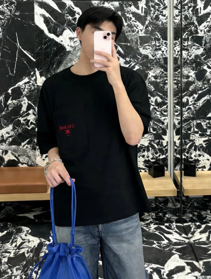 셀린느 포켓 반팔 티셔츠 상세 2