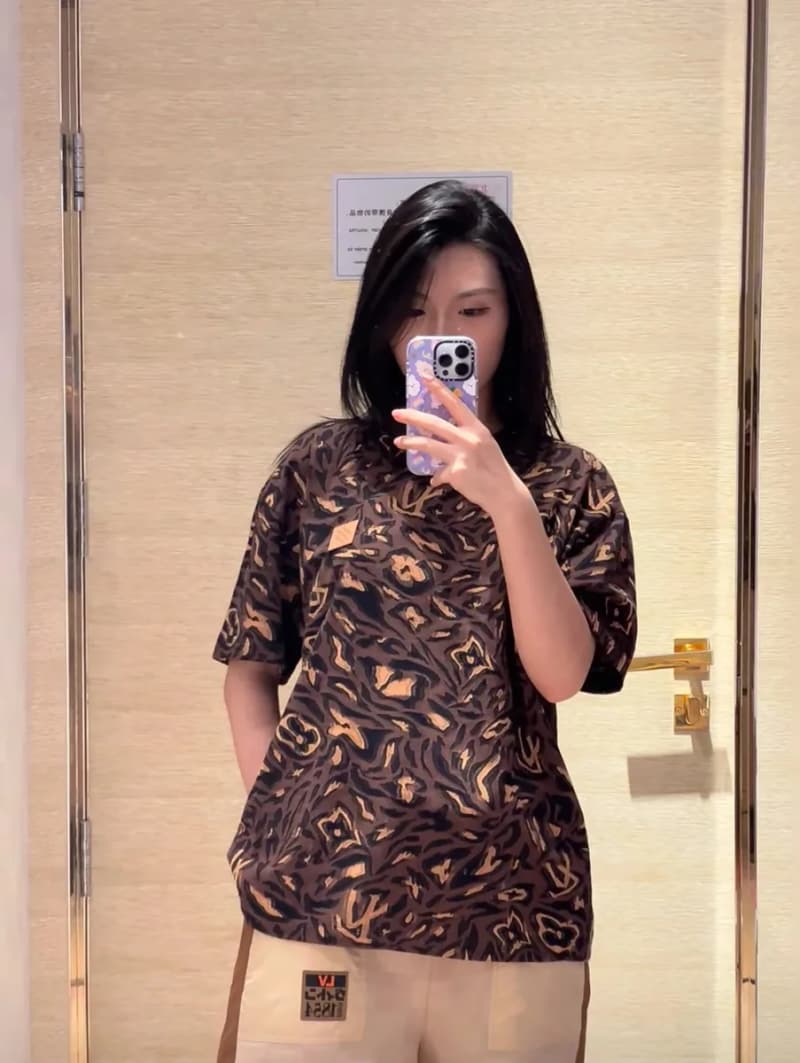 루이비통 리치 앱스트랙트 레오파드 니트 반팔 티셔츠 5