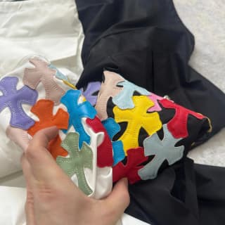 크롬하츠 컬러 크로스 패치 사라운드 낙하산 팬츠