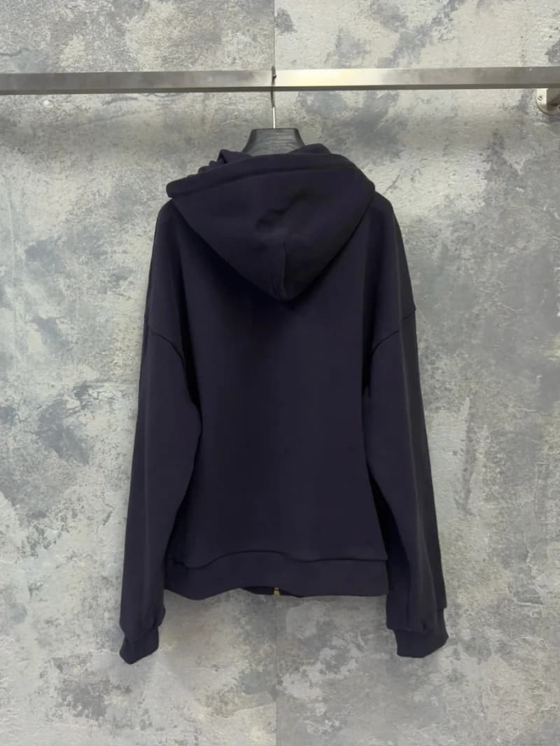 루이비통 가죽 라벨 지퍼 후드집업 (다크브라운) 18