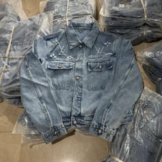 루이비통 디스트로이드 로고 데님 자켓