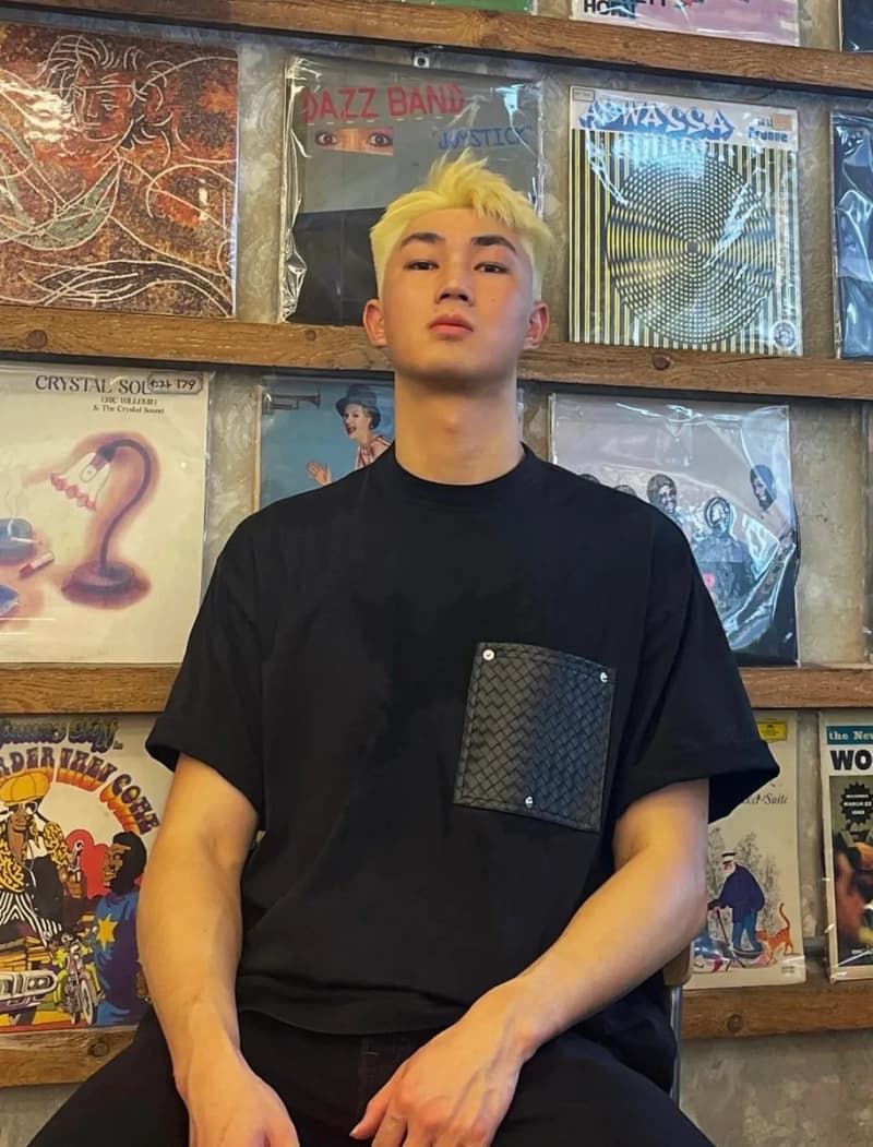 보테가베네타 스타일 포켓 레더 니트 반팔 티셔츠 18