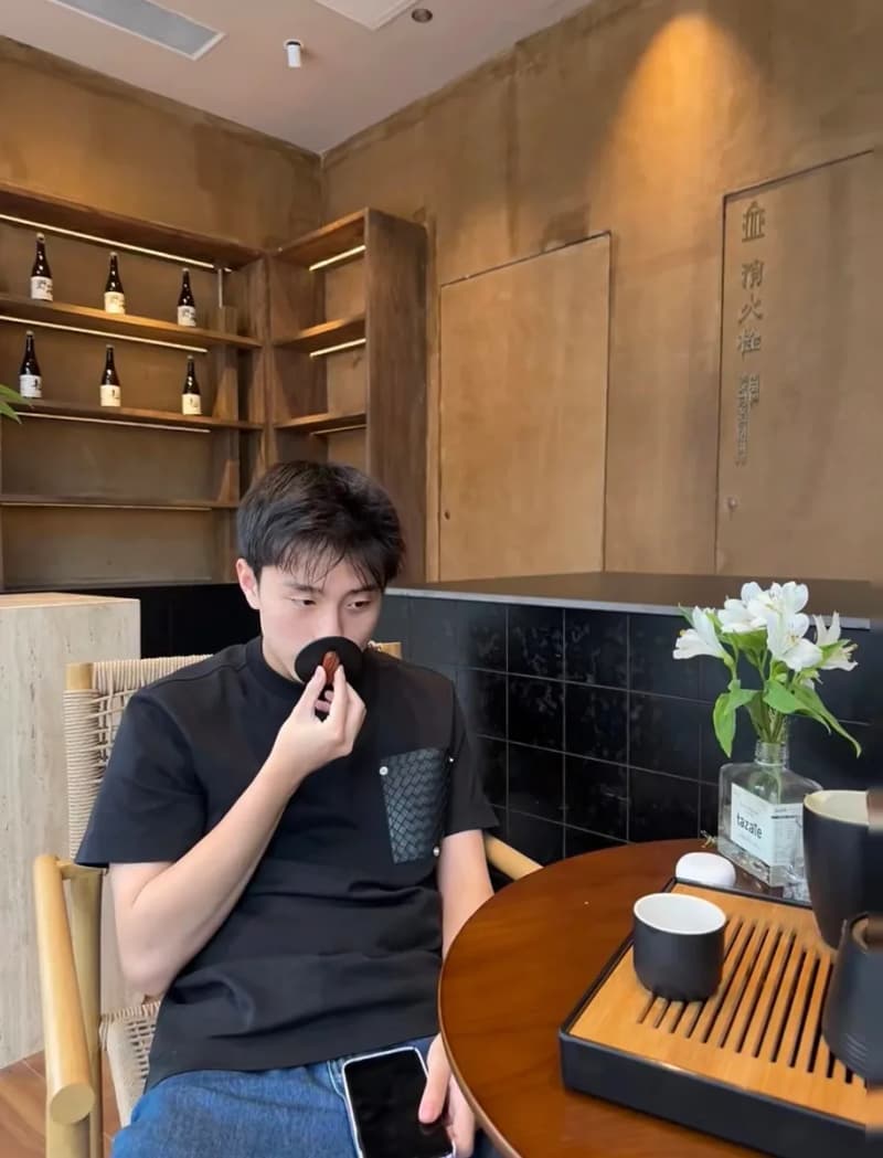 보테가베네타 스타일 포켓 레더 니트 반팔 티셔츠 19