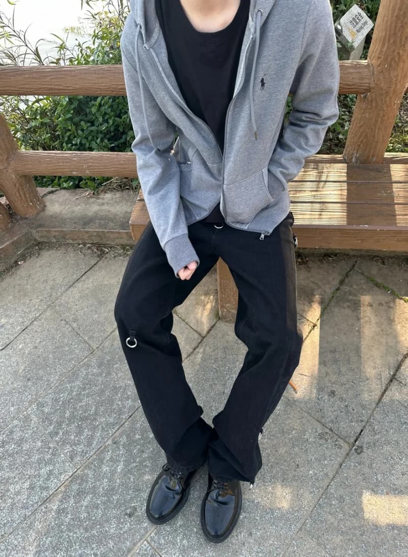 폴로 랄프로렌 포니 에어레이어 풀집 스웨트셔츠 (차콜그레이) 4
