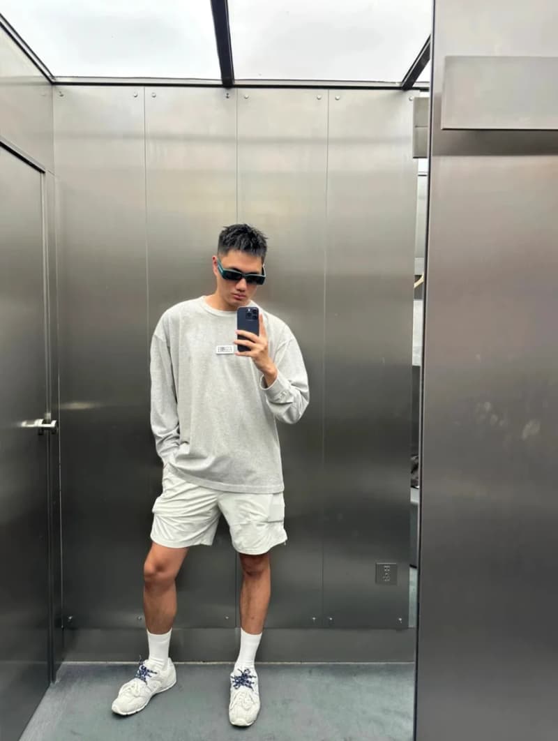 메종마르지엘라 스티치 로고 긴팔티 (플라워 그레이) 상세 2
