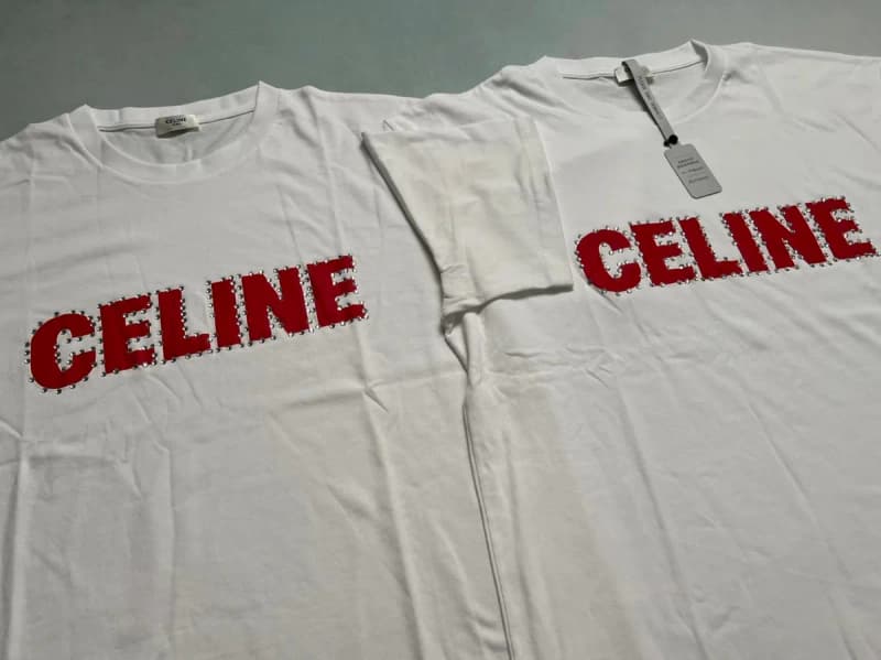 셀린느 라인스톤 반팔 티셔츠 4