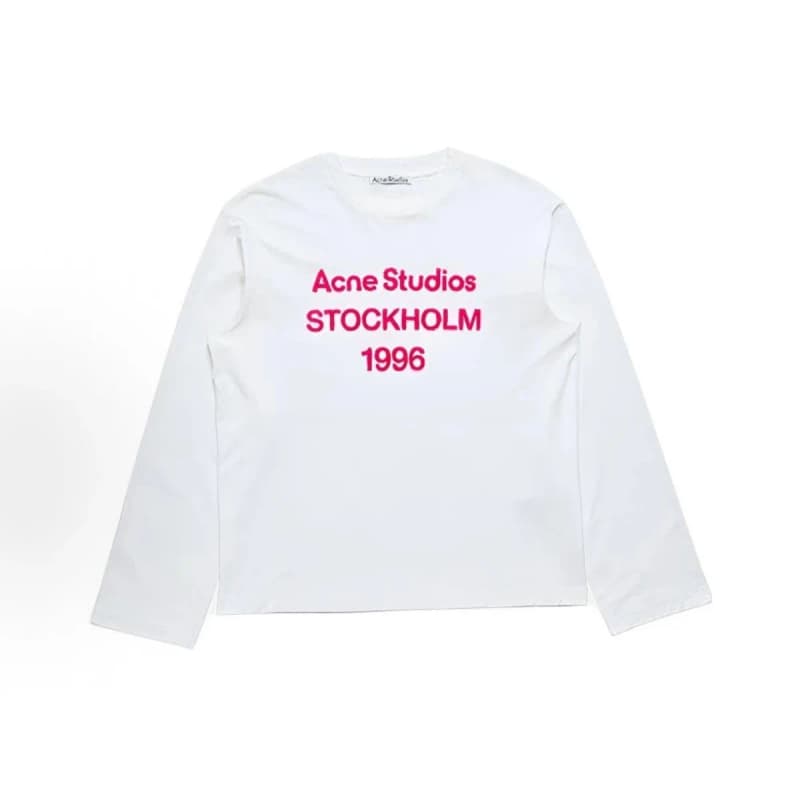 아크네 스튜디오 1996 로고 린넨 코튼 긴팔티 15