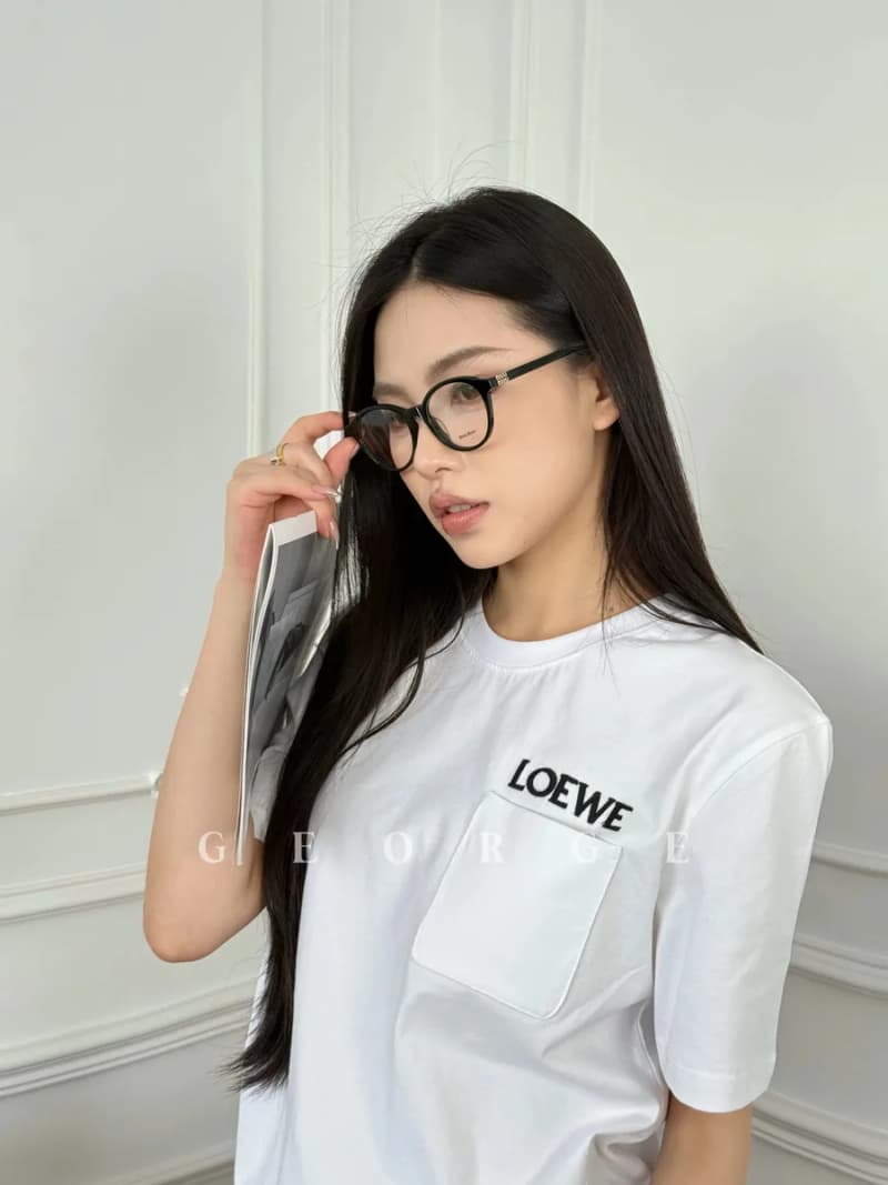 로에베 패치 포켓 코튼 크루넥 반팔 티셔츠 상세 2