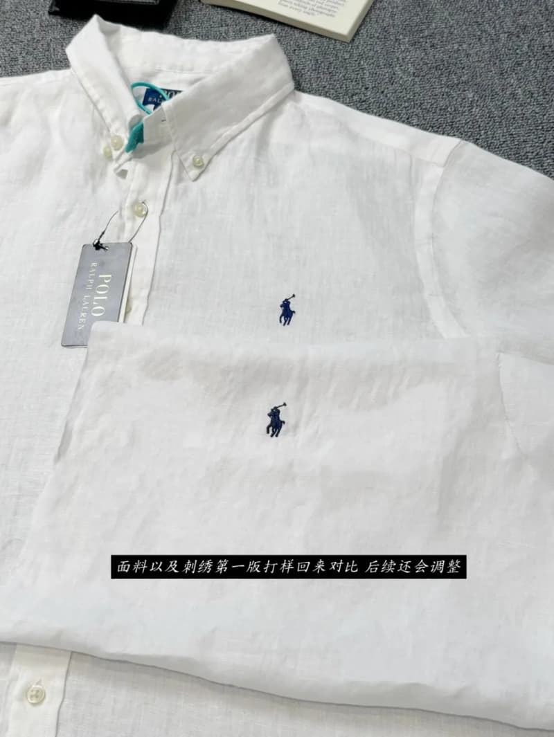폴로 랄프로렌 리넨 반팔 셔츠 (성의수세, 다지마 자수) 8