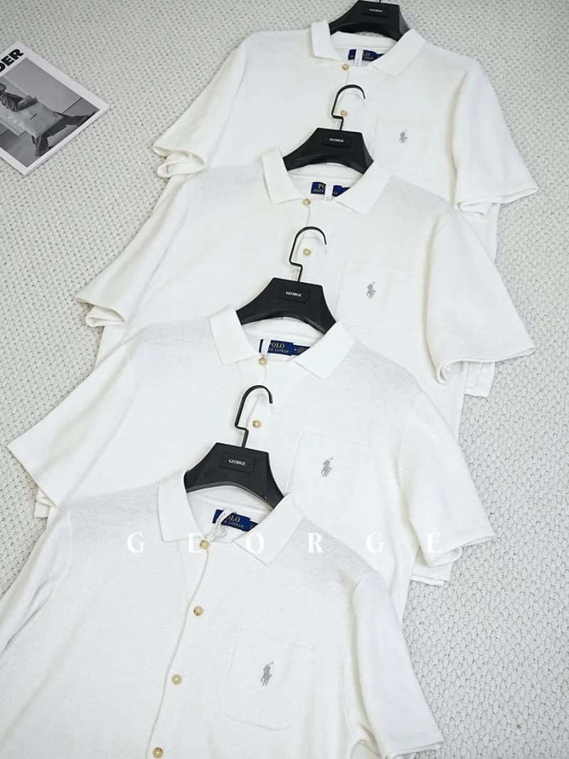 폴로 랄프로렌 니트 카라 반팔 셔츠 (코튼 메시) 4