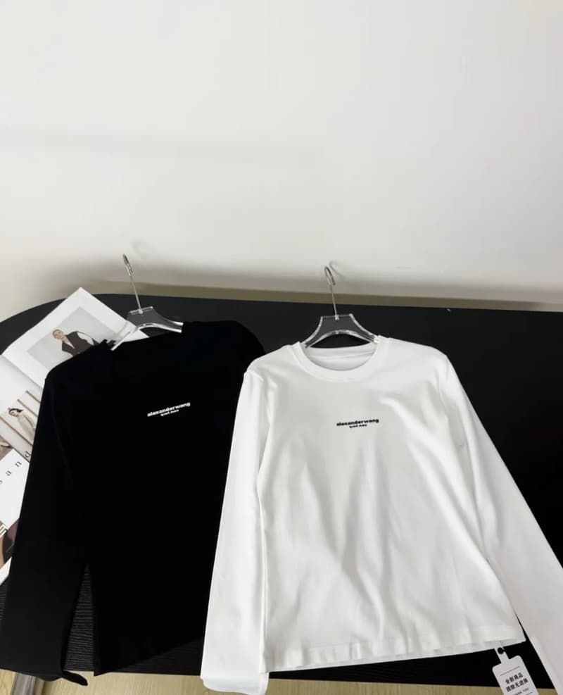 알렉산더왕 미니멀 로고 스트레치 긴팔티 7