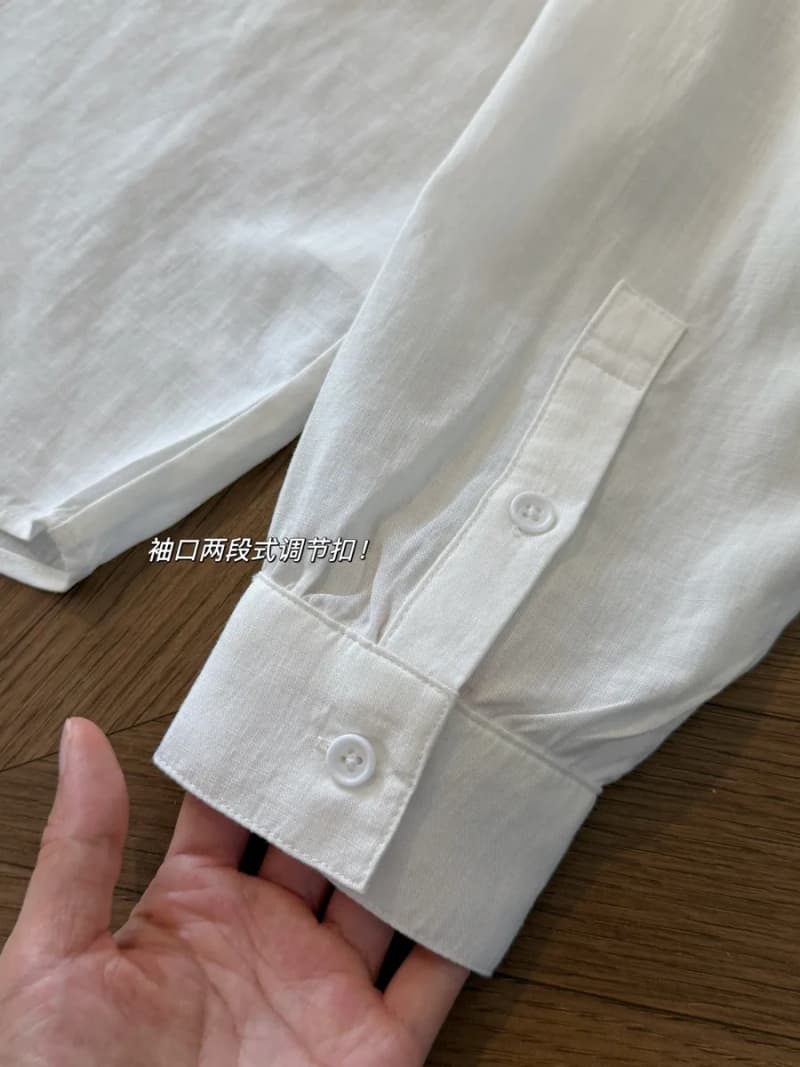 로우 켄달제너 스타일 송츠 화이트 셔츠 (텐셀 린넨) 6