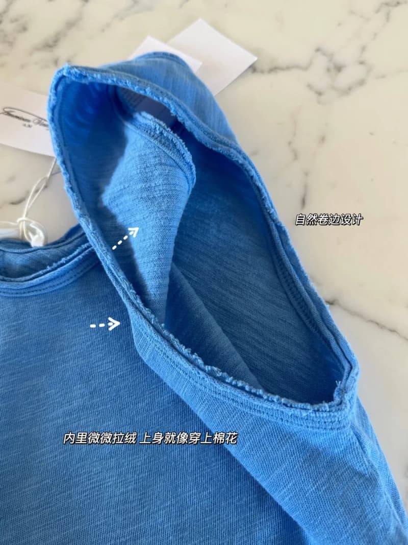 아메리칸 빈티지 브이넥 배색 원피스 (브레이크 에지) 7