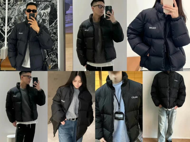 셀린느 스몰 로고 다운 자켓 4