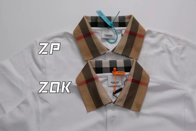 버버리 클래식 카라 체크 카라 폴로 셔츠 23