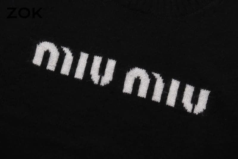 미우미우 로고 캐시미어 울 니트 14
